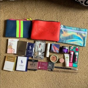 Prestige Makeup Samples (18) + Makeup Bags (3) NEW